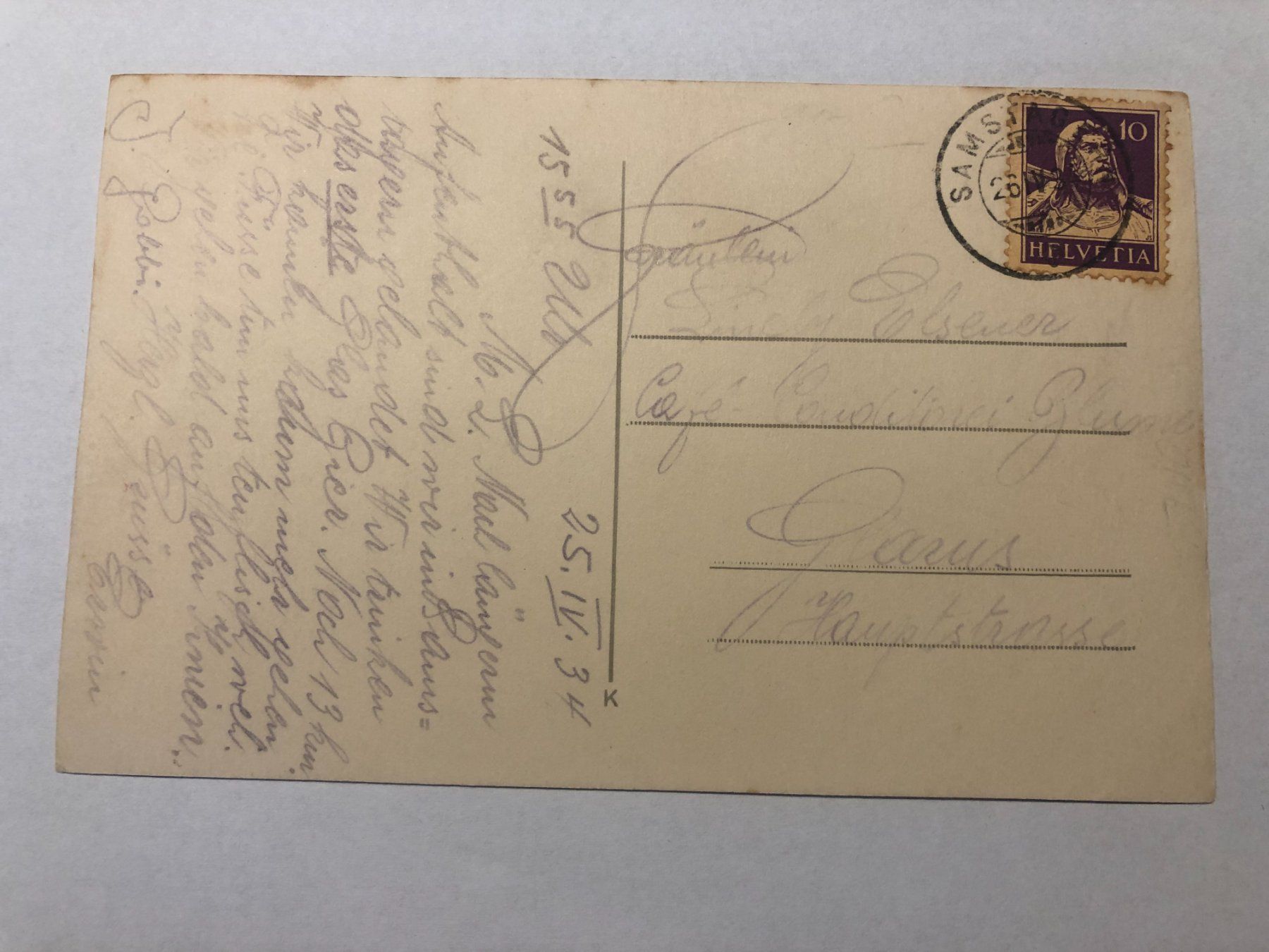 Cartoline postali: Samstagern 1934 – Usato da Pfäffikon ZH venduto da Waltoversand 1