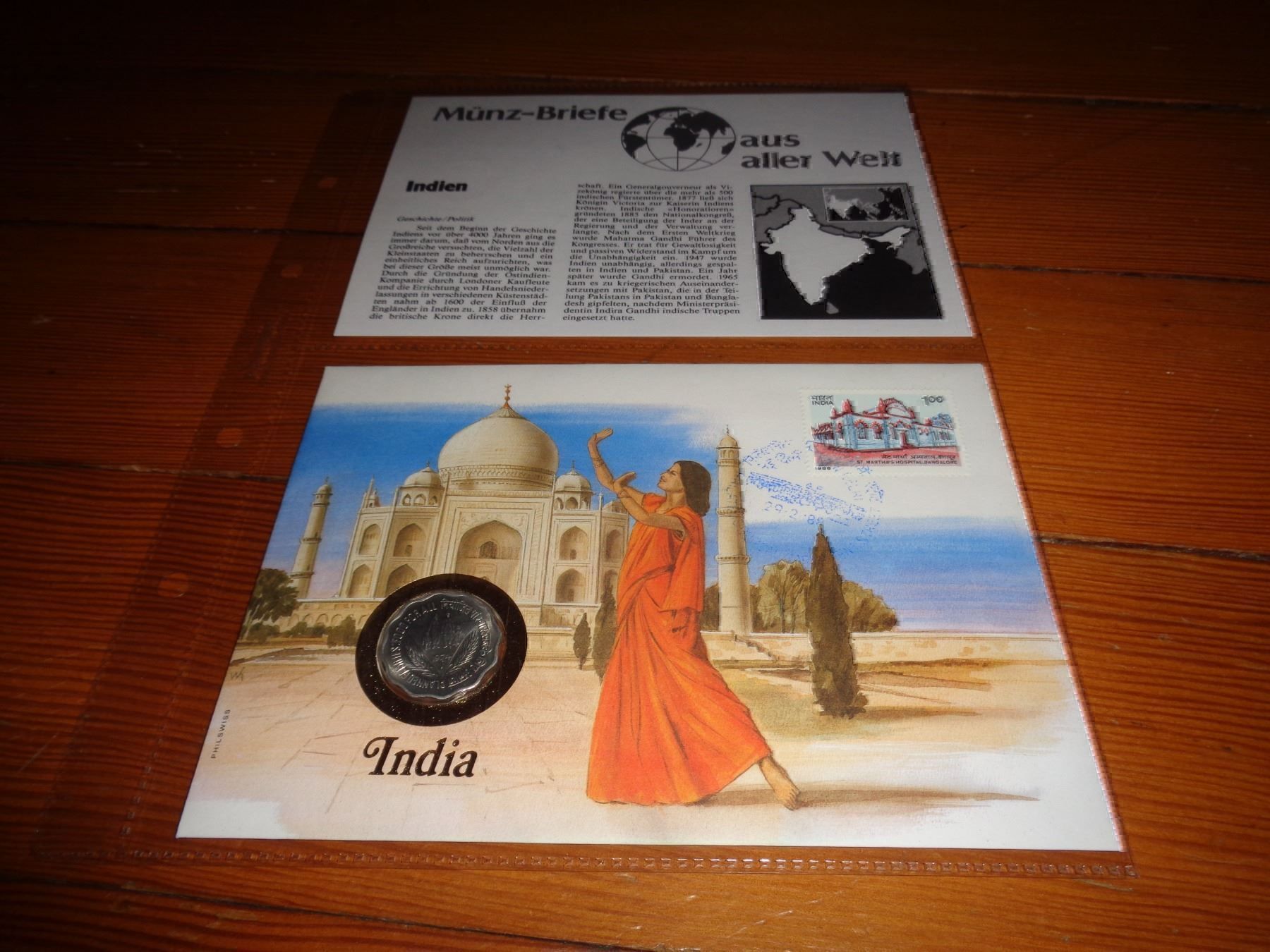 Alle Münzen: Münzbrief Indien – Gebraucht aus Olten von Disc-Verkauf