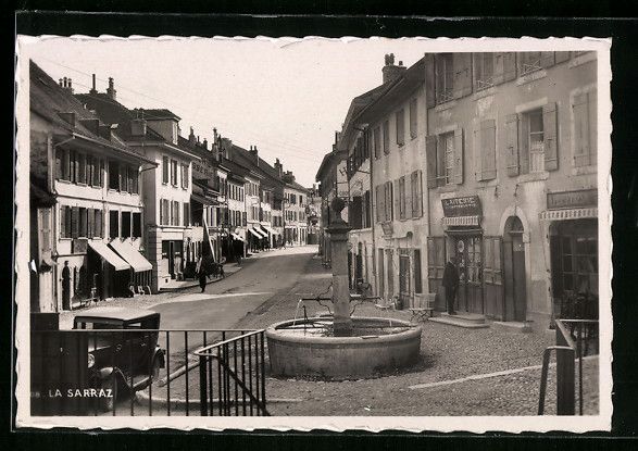 Ansichtskarten: AK La Sarraz, Partie im Ort, 1935 – Gebraucht aus Berlin von bartko-reher