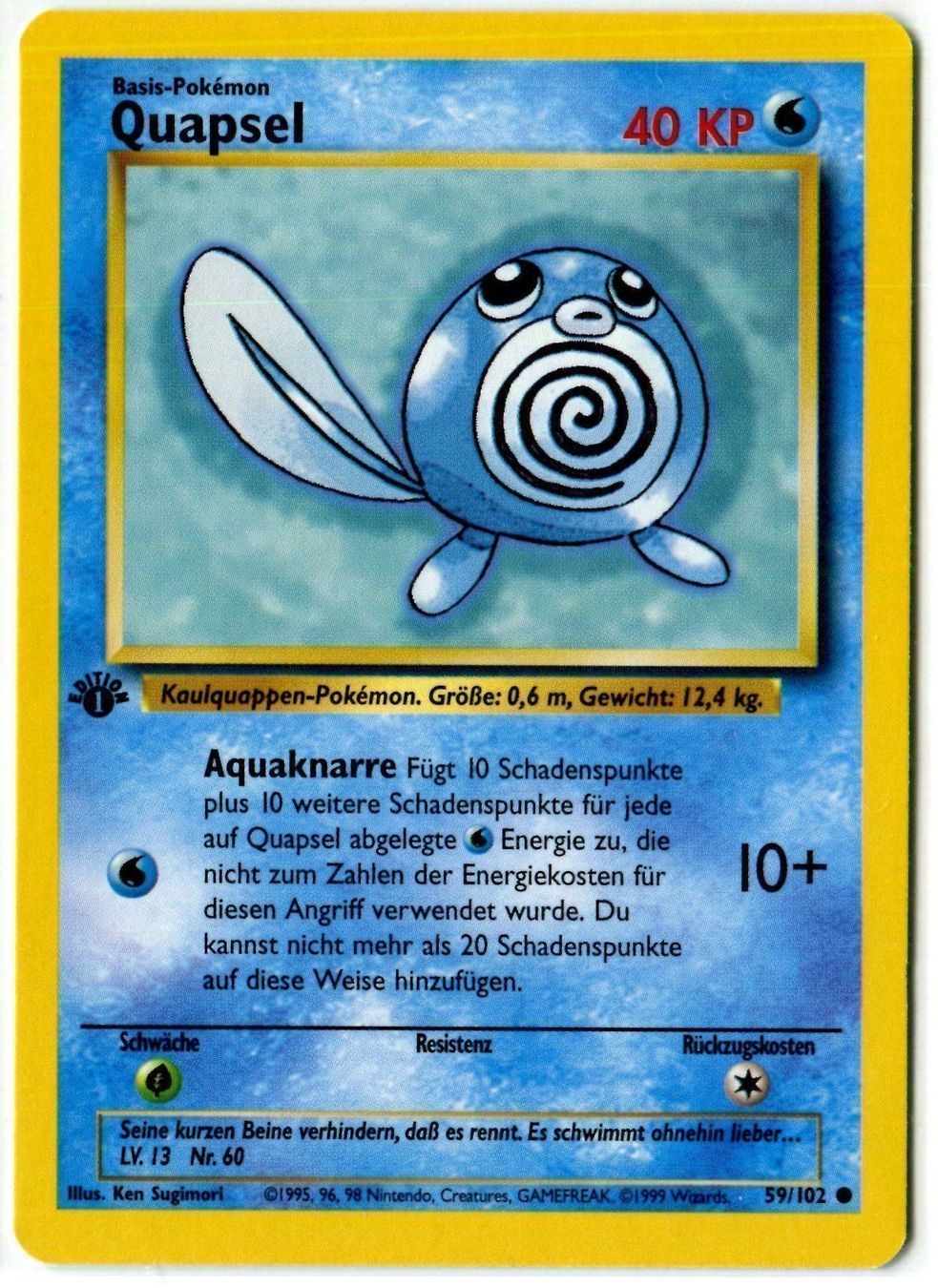 Pokémon Carte collezionabili: Quapsel Basis Set 1.Edition 59/102 – Nuovo (secondo la descrizione) da Dornach venduto da Deco89