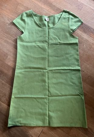 Tolles grünes Leinen-Kleid