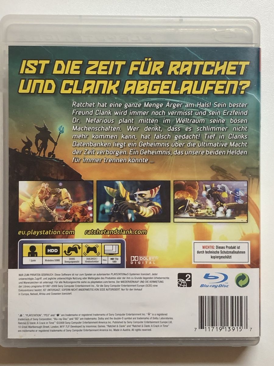 Sony Spiele: Ratchet & Clank: A Crack in Time PS3 – Gebraucht aus Stein AG von isi_R35 1