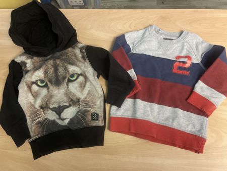H&M Set, Hoodie mit Print & Sweatshirt Gr. 92, Top!