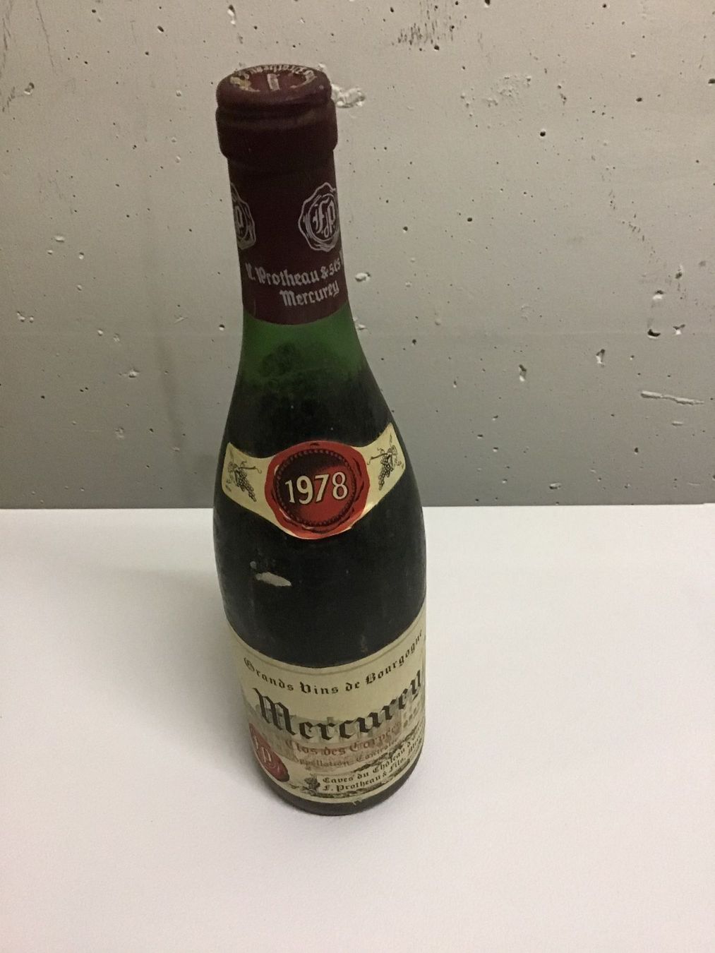 Vins: Burgunder Mercurey 1978 – Neuf (Voir description) à Glattbrugg par Rene1766 2
