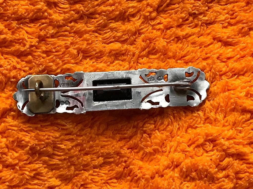 Spille & Fermagli: Broche ancienne avec onyx – Usato da Estavayer-le-Lac venduto da mar_2s6b 3