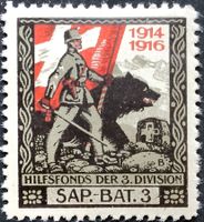 Sappeur Bat 3, weiss, 1.WK, Wi 3.Div 55