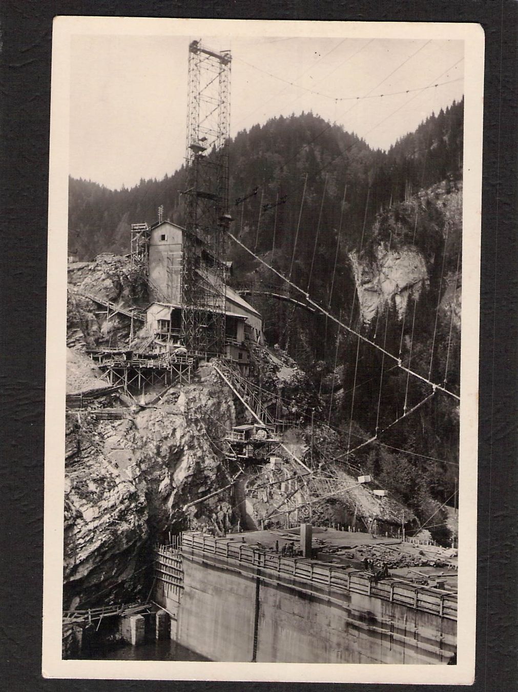 Cartoline postali: Wäggithal SZ , Baustelle Staumauer – Usato da Reichenburg venduto da Pipo-67