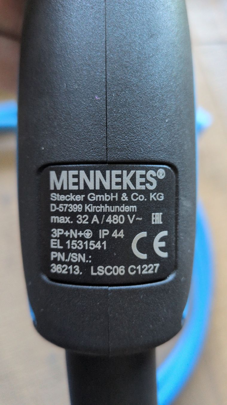 Mennekes Cavi: Ladekabel Typ2 3-phasig, bis 22kW, 4m – Usato da Tafers venduto da gauda 1