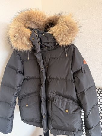 Peak Performance Padded Jacket with Fur Hood. Size M