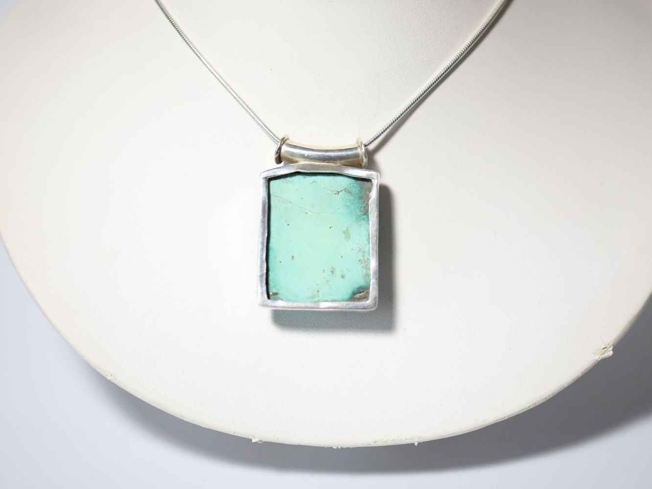 Pendentifs: Pendentif / Anhänger RECTANGLE • Echter Türkis / Turquoise – Neuf avec emballage d'origine à Lausanne par Ory7 2