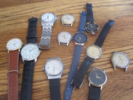 Lot  de 11 montres  anciennes