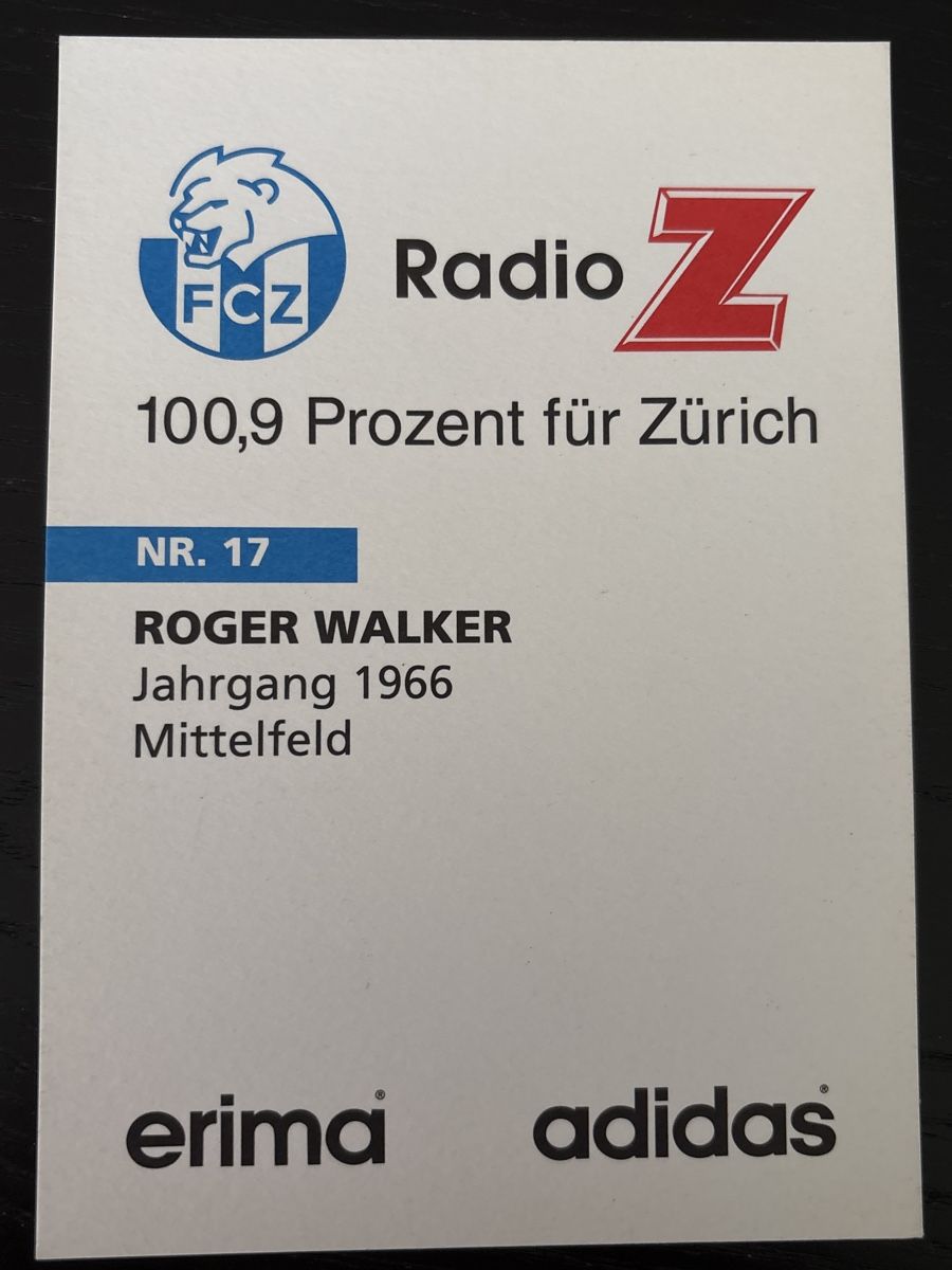 Autografi: FCZ Roger Walker Autogrammkarte signiert – Nuovo (secondo la descrizione) da Uetendorf venduto da hoisle 1