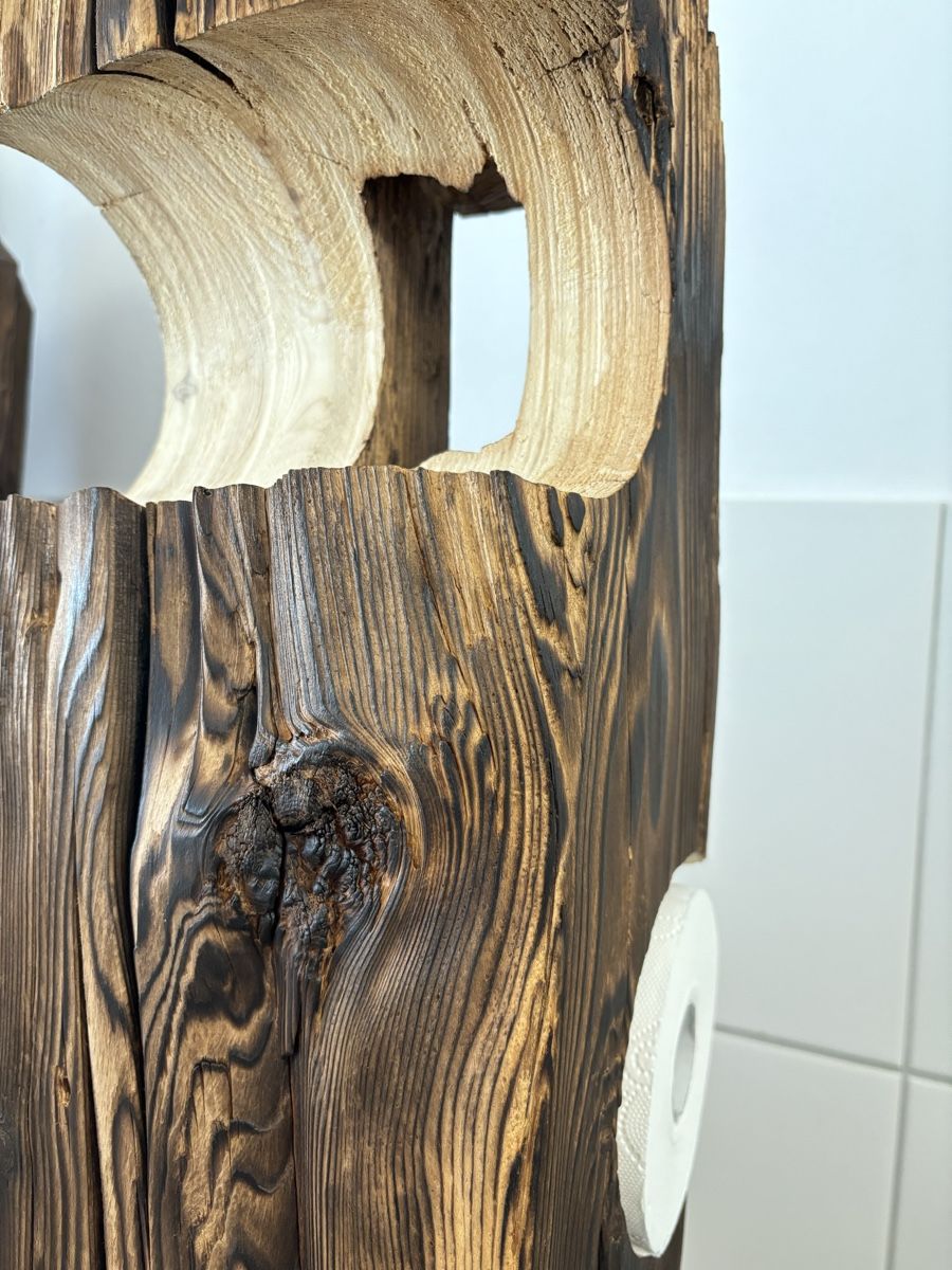 Tutte le decorazioni: WC-Rollenhalter Holz rustikal einzigartig – Usato da Salvenach venduto da Bali06 4