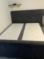 Bett mit Bettkasten grau 180x200cm