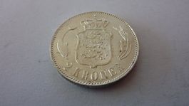 Silbermünze aus Schweden : 2 Kroner 1915, vorzüglich