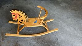 Antikes Schaukelpferd aus Holz, Kinderspielzeug Top!