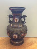 Antike japanische Bronzevase – Cloisonné / Champlevé