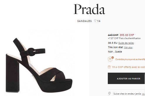Prada Scarpe da donna: Sandalen / Sandales Prada .39 Seide / soie – Usato da Collonges venduto da Auganien 7