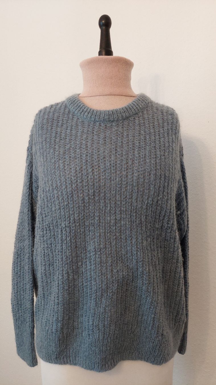 Hallhuber Maglioni & Felpe: Hallhuber Strickpullover, hellblau/grau. Gr. S – Usato da Gwatt (Thun) venduto da Letzte-Chance 5