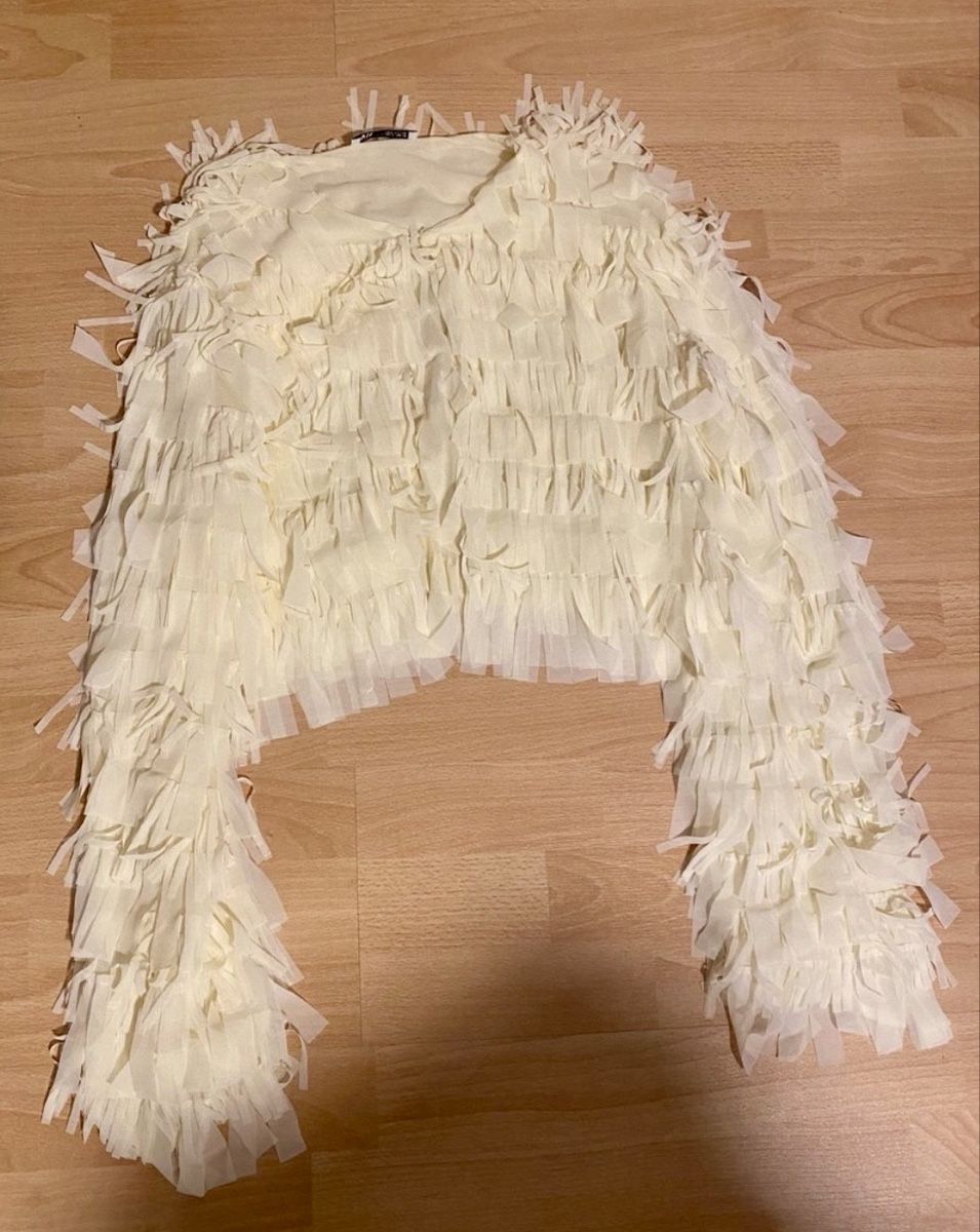 Zara Giacche: Zara Fransen Jacke, Vanilla – Usato da Baden venduto da Tiffany6878 1
