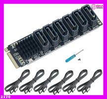 M.2 NVME PCI-E PCIE X4 X8 X16 auf 6 Port 3.0 SATA-Adapter