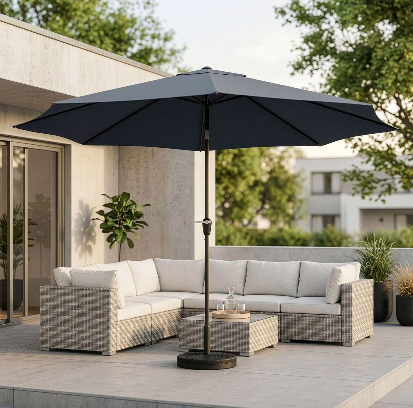 Ombrelloni: Sonnenschirm anthrazit 300 cm - Gratis Versand – Nuovo e nell'imballaggio originale da Kleinwangen venduto da Maluwa_GmbH 1