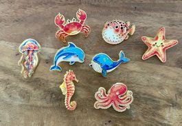 Set 8x Pin Meerestiere