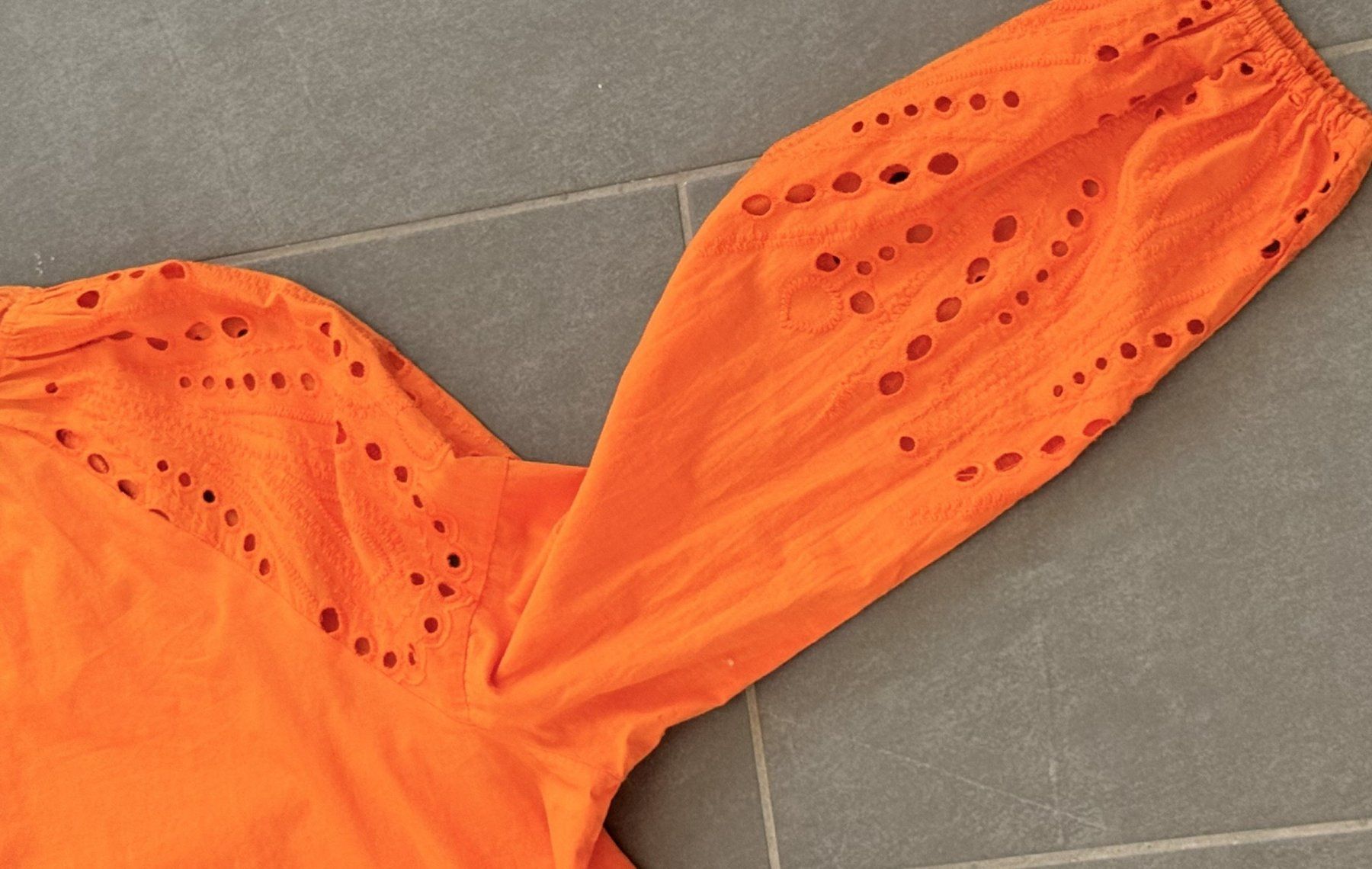 Blusen: Baumwoll-Schlupfbluse - Orange verspielt – Gebraucht aus Lommis von manmarmi 3