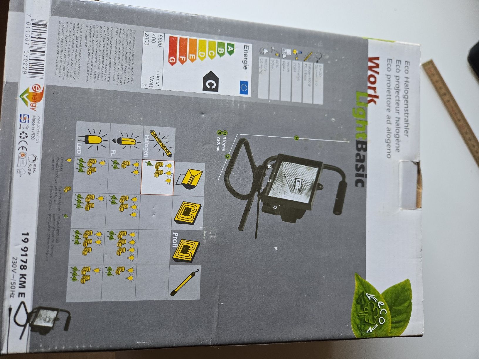 Lampes: Steffen Eco Halogenstrahler Work Light Basic 400W – D'occasion à Grünenmatt par Brauni2 5