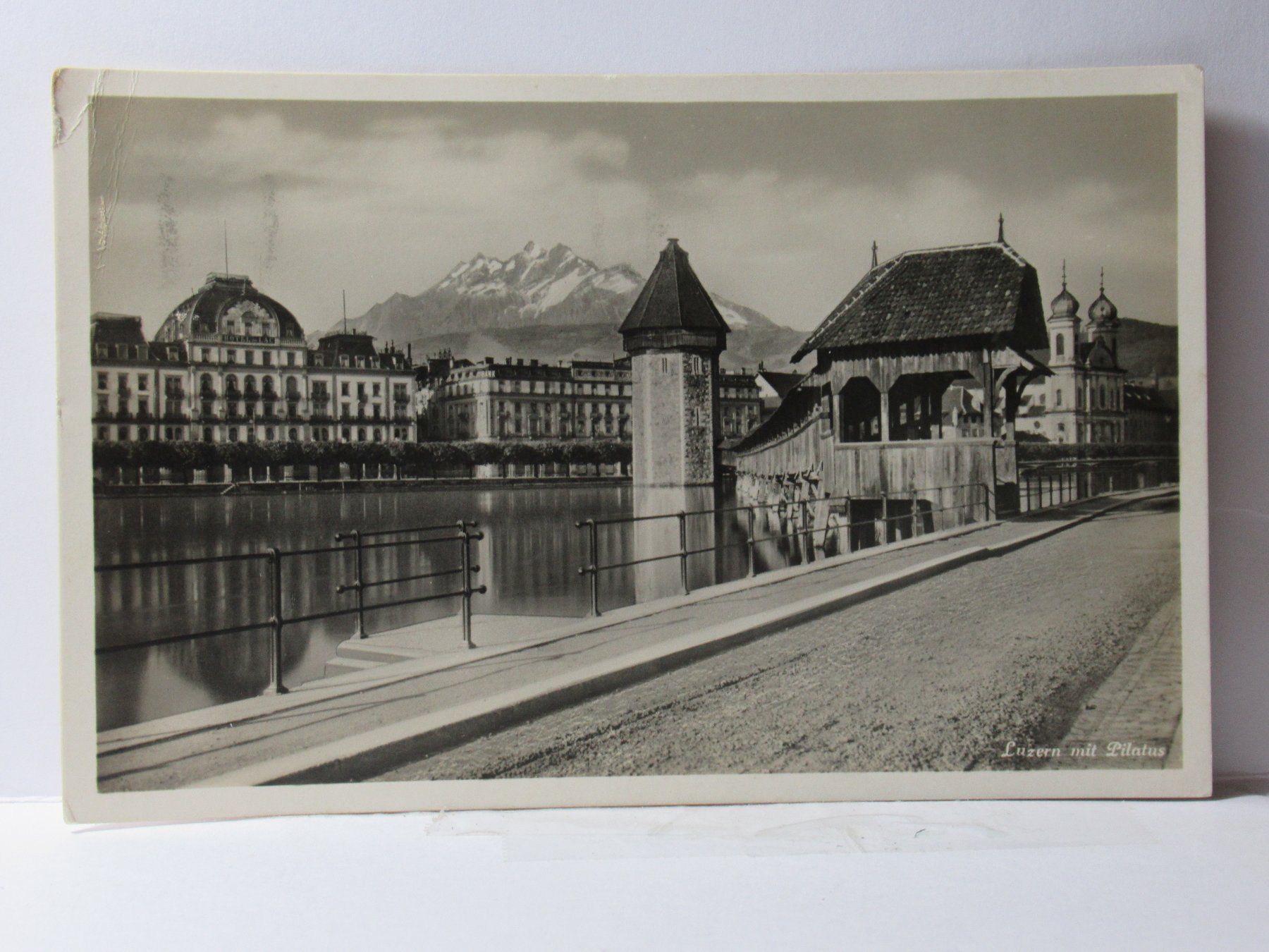 Ansichtskarten: Luzern mit Pilatus 1929 – Gebraucht aus Grenchen von Bluemchen1900
