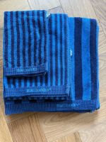 Marimekko Handtücher Streifen blau Set 3 Stück Baumwolle
