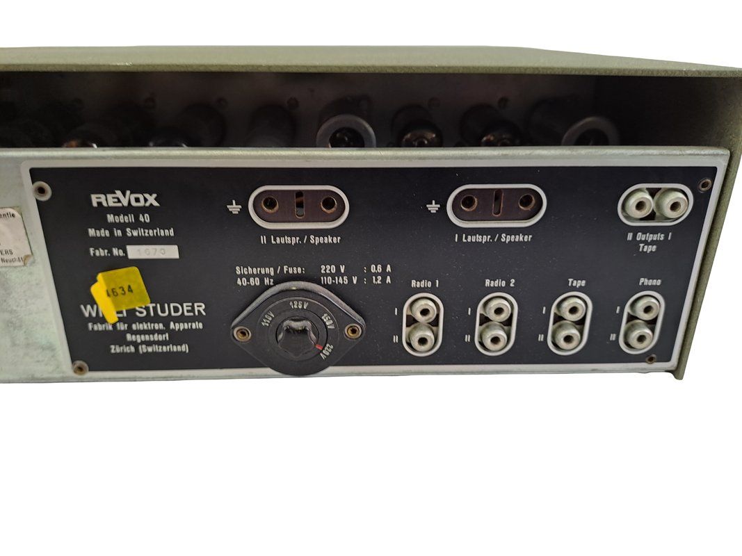 Revox Amplificatori: REVOX Modell 40 Röhrenverstärker – Usato da Männedorf venduto da Restwert_Maennedorf 5