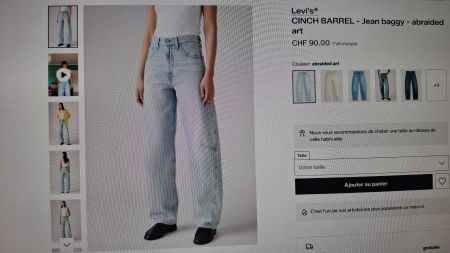 Levi's CINCH BARREL neuf 100 % coton T.30