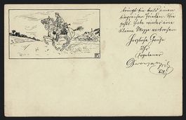 Handgemalt, sign. Fritz Dworzak: Soldat 