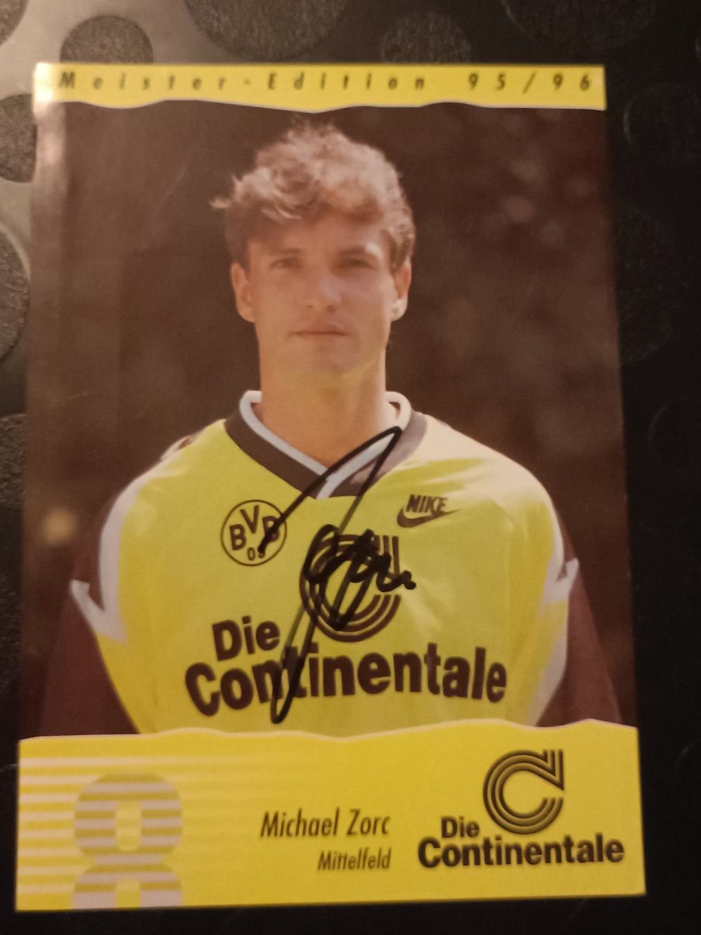 Autografi: Michael Zorc - BVB 95/96- Borussia Dortmund – Usato da Menziken venduto da Artographs