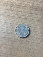1 Schweizer Franken Silber Münze Jahrgang 1957