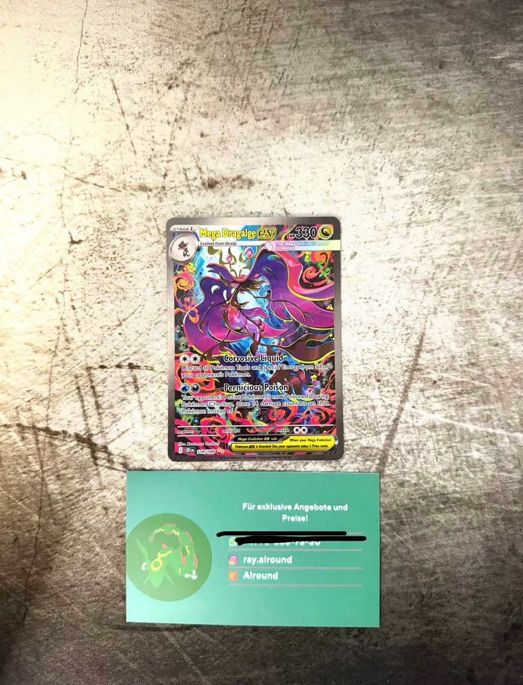 Pokémon Sammelbilder & Trading cards: Pokemon Mega Dragalge ex 118 ENG – Gebraucht aus Basel von ray.alround