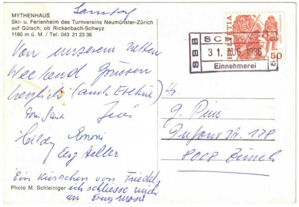 Cartoline postali: Brunni - Luftseilbahn Holzegg – Usato da Binningen venduto da Mountainrider 1