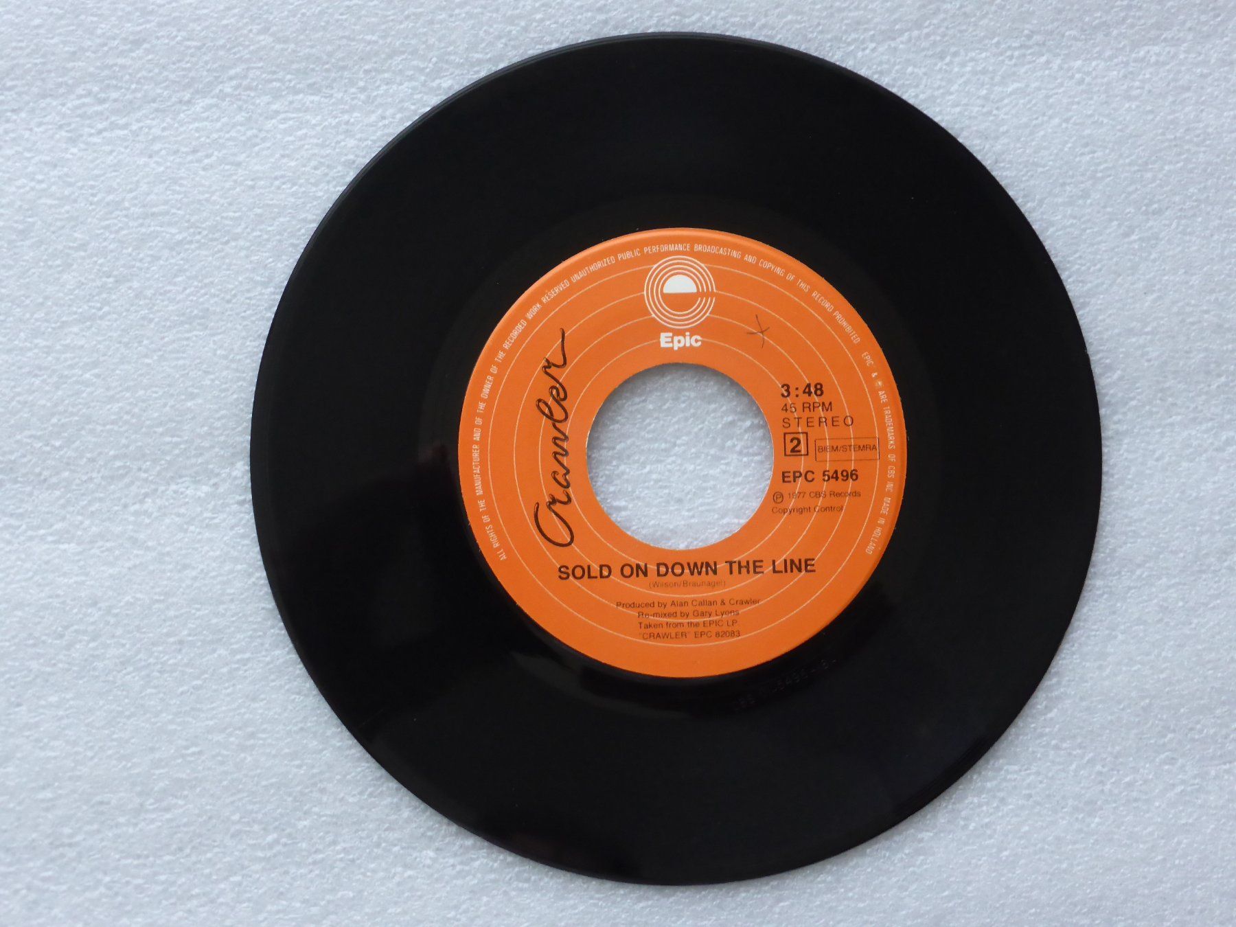 Schallplatten: Vinyl Single  CRAWLER – Gebraucht aus Küssnacht am Rigi von Mondkinder 2