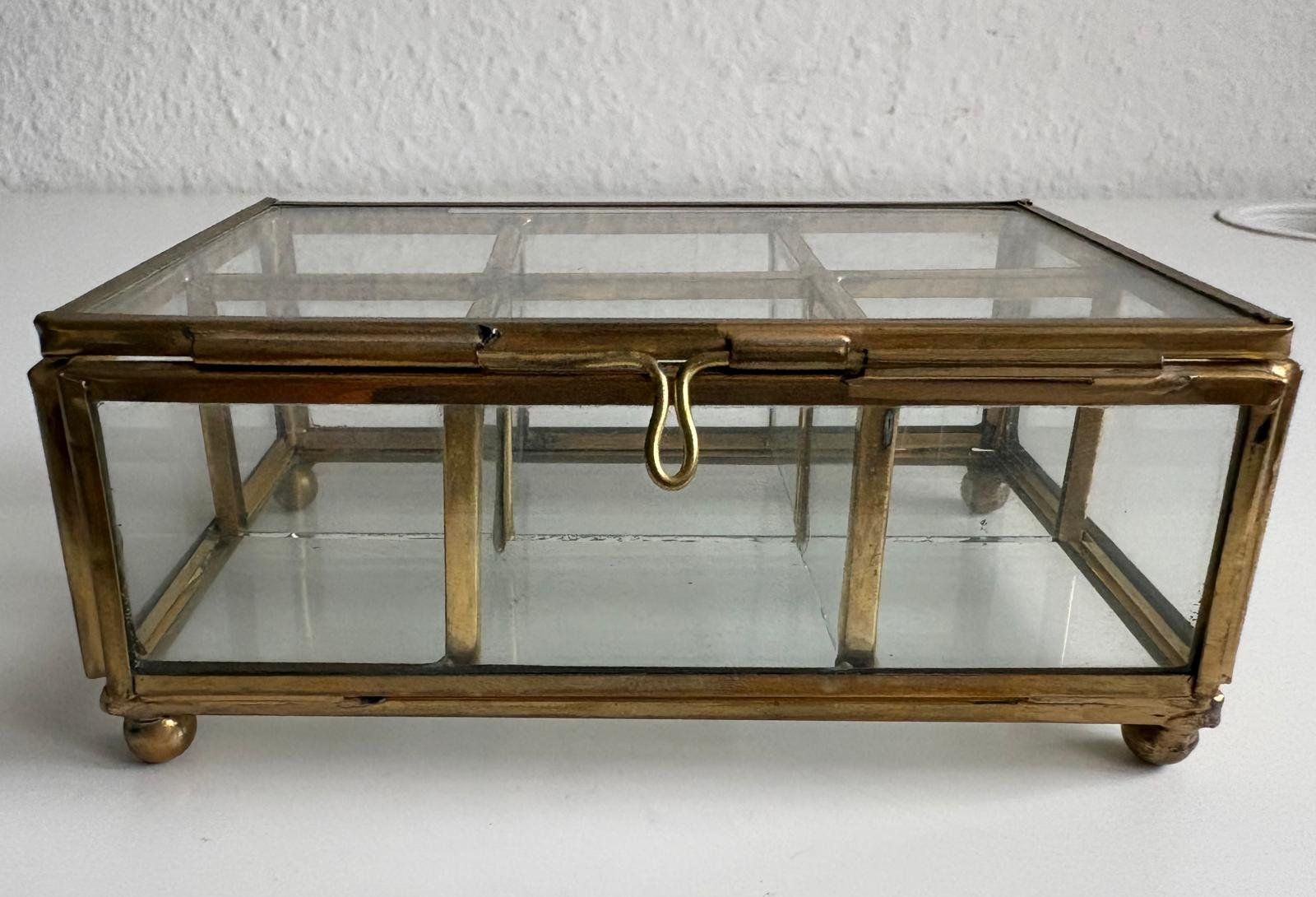 Portagioie: Glas Messing Schmuckkästchen Schmuckschatulle – Usato da Zürich venduto da Pam-Creation 7