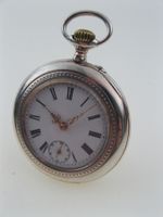 Antike Silber-Taschenuhr, funktioniert und läuft auch gut!