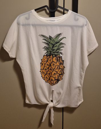 Sommerliches T-Shirt mit Ananas-Motiv, Grösse XS