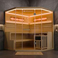 Traditionelle Sauna - Salzsauna PARMA Natur - 180x180x190cm