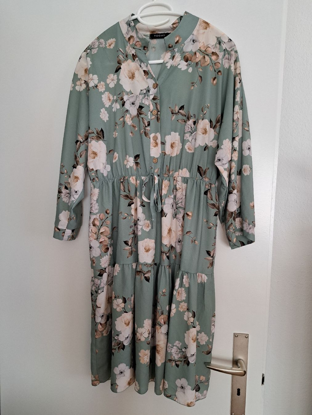 Vestiti: Kleid grün mit Blumenmuster Gr. L Today – Usato da Bellach venduto da TORA4