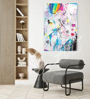 Acrylbild Street Art "free" Neu abstrakt Unikat