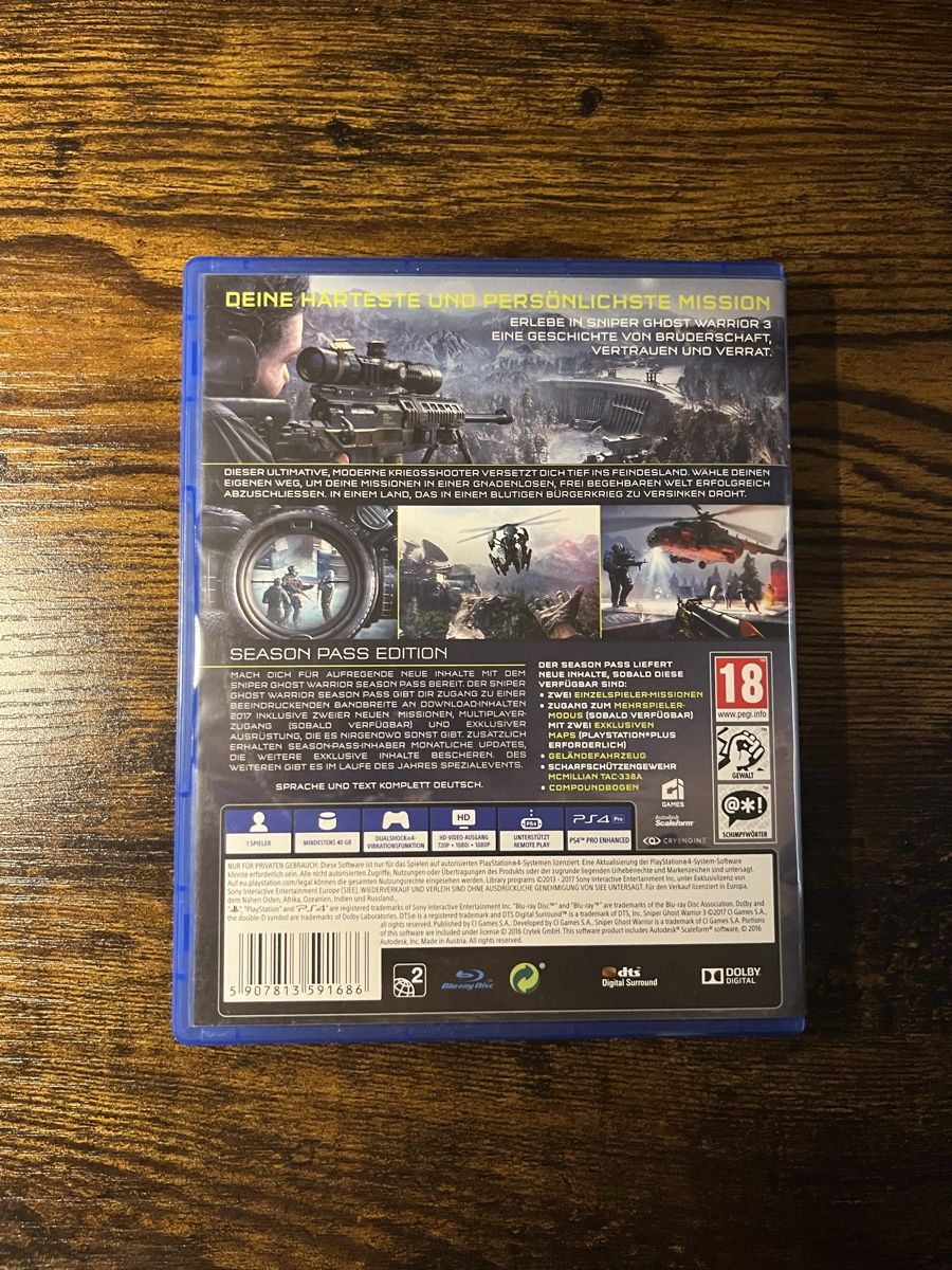 Sony Jeux: Sniper Ghost Warrior 3 - PS4 – D'occasion à Zürich par rtinise 2