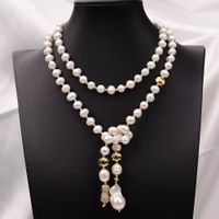 Mina 101cm lange Halskette Perle Kette Collier Sautoir