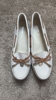 Mocassins Geox Respira cuir blanc T.37