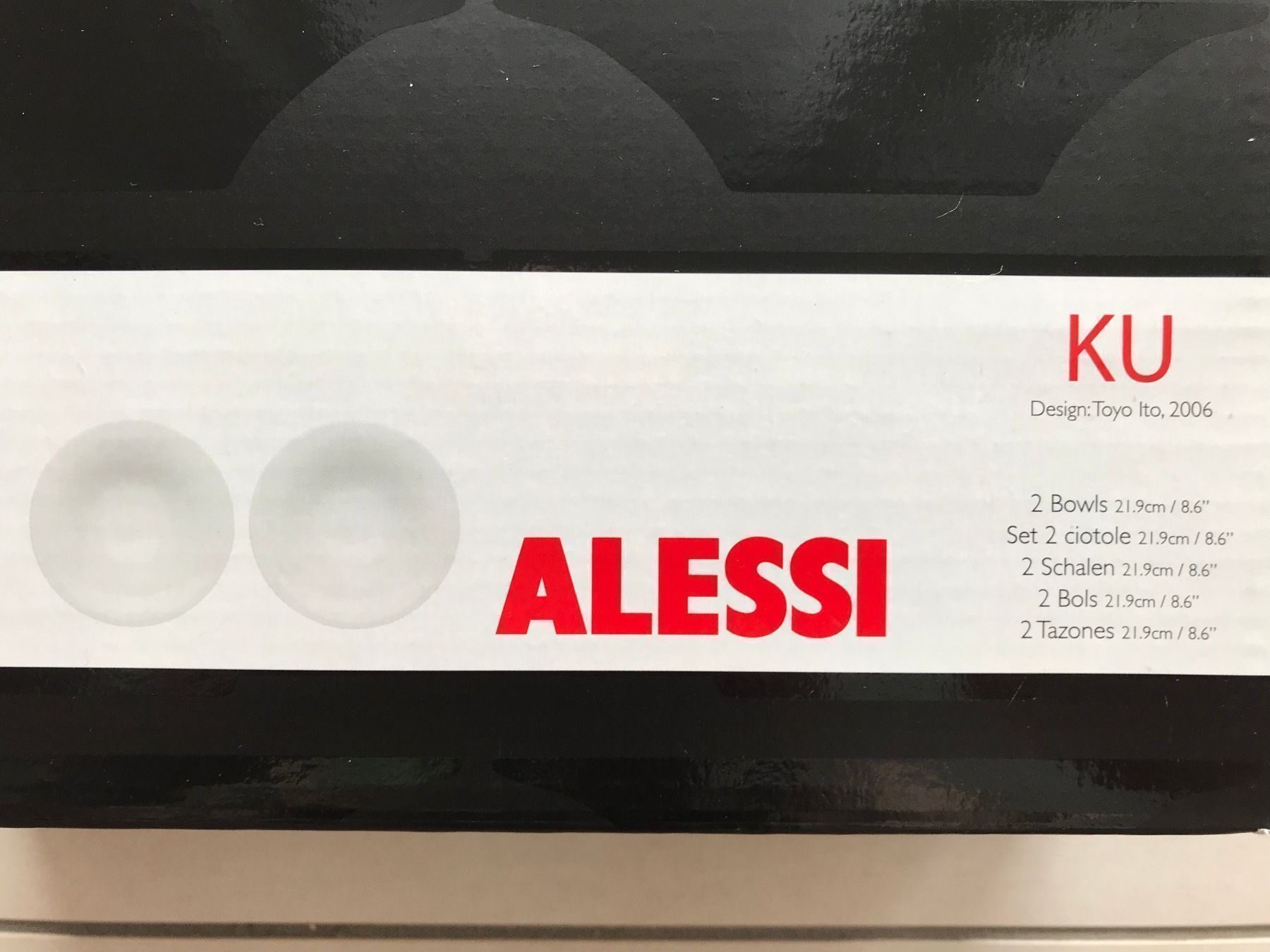 Alessi Ciotole: Alessi Ku Schalen im 2-er Set – Nuovo e nell'imballaggio originale da Itingen venduto da blindfire 1