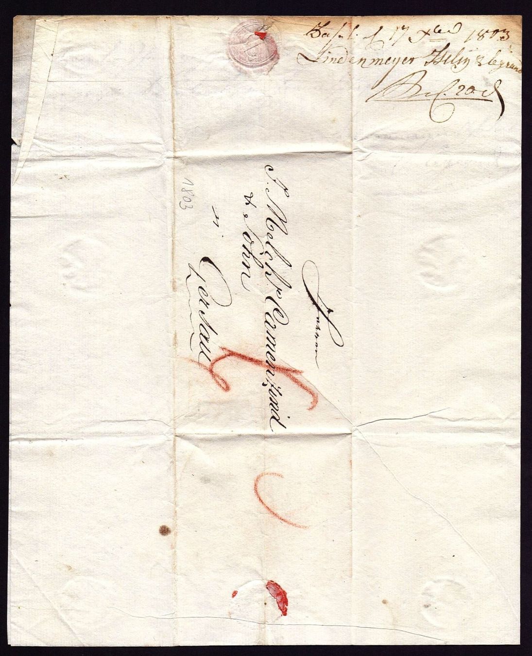 Tutti i francobolli: Faltbrief Vorphila 1803 – Usato da Flamatt venduto da samowarow 6